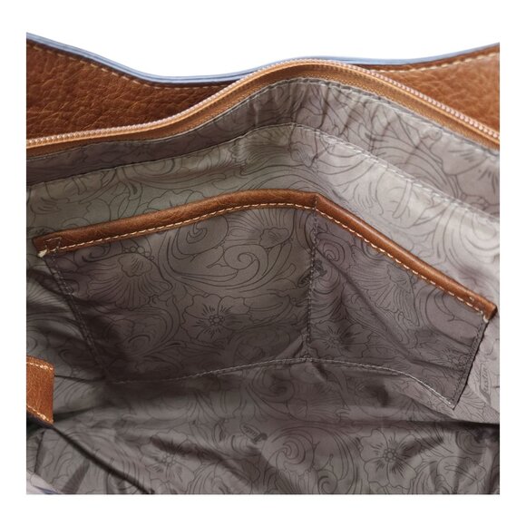 Justin Brown Concealed Carry Handbag With Dual Zippered Pockets Magnet Closure - Picture 16 of 16